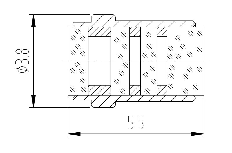 120° Endoscope Objective Lens Reuse Type drawing